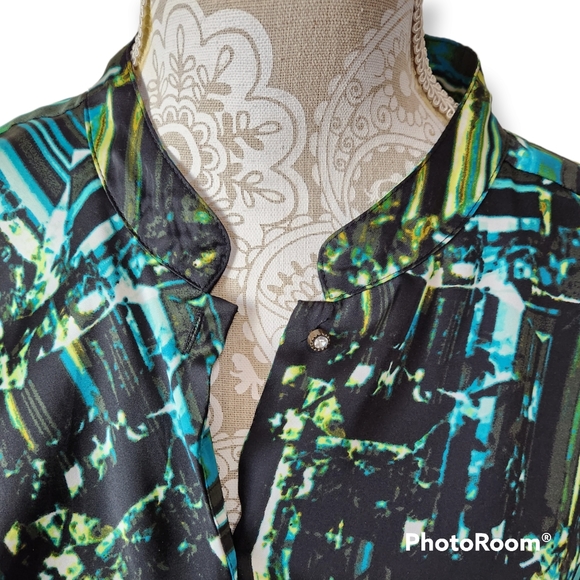 Worthington Green Long Sleeve Blouse size large - Picture 3 of 11